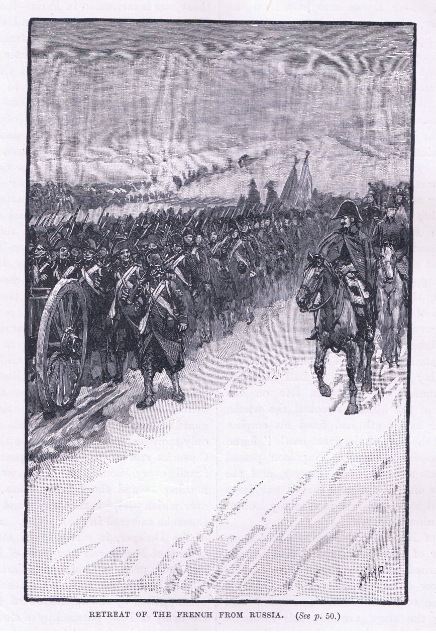 Franskmennenes tilbaketrekning fra Russland 1812 e.Kr av Henry Marriott Paget