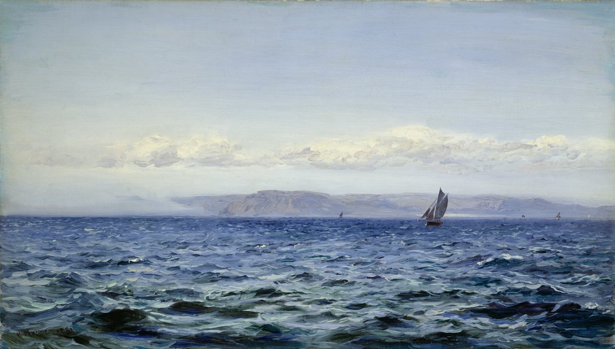 Lett bris fra Dodman ved Mevagissey, Cornwall, 1881 av Henry Moore