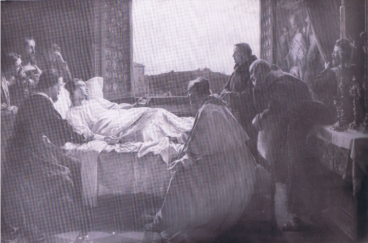 De siste øyeblikkene til Raphael, Bibbys Annual, 1916-1917 av Henry Nelson after ONeil