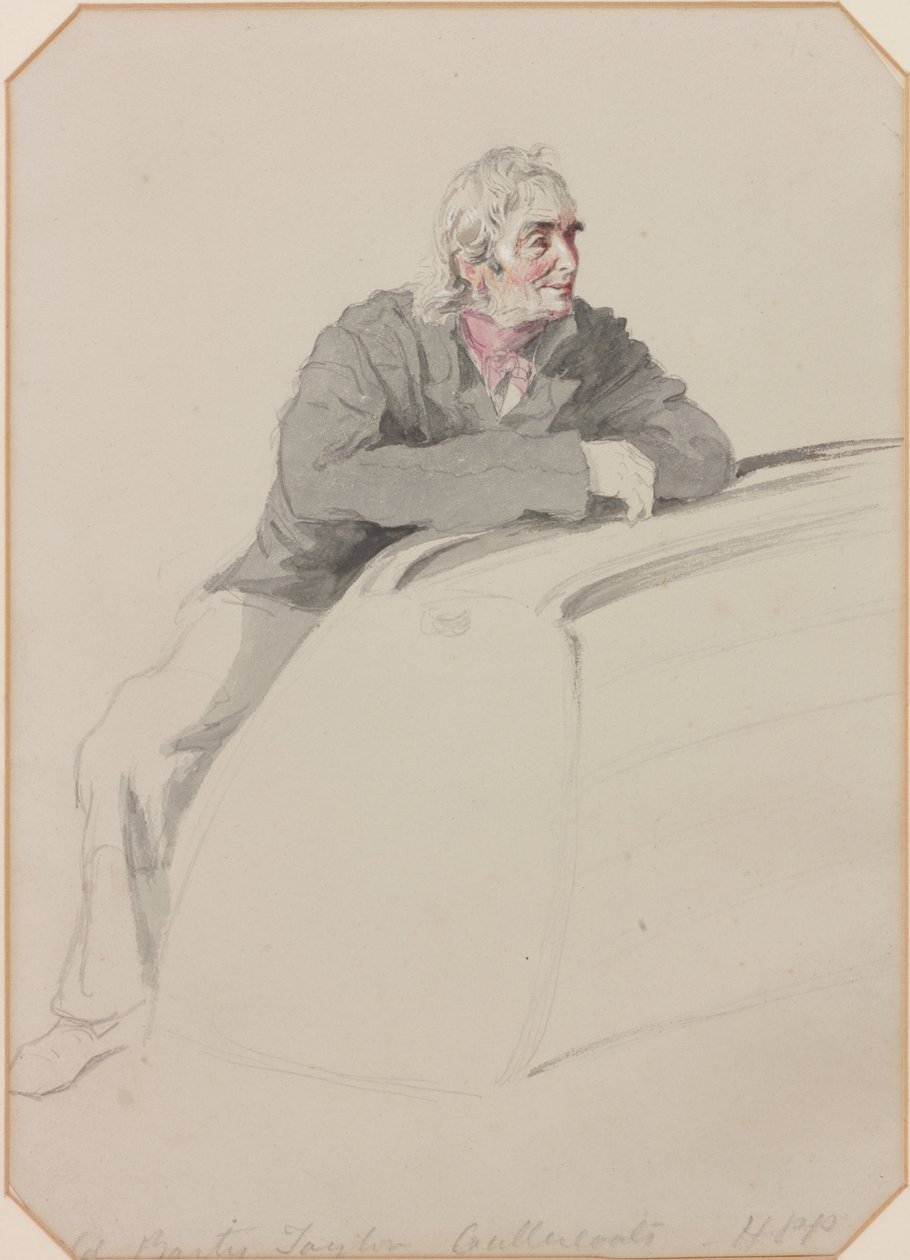Old Barty Taylor, Cullercoats (blyant og wc på papir) av Henry Perlee Parker