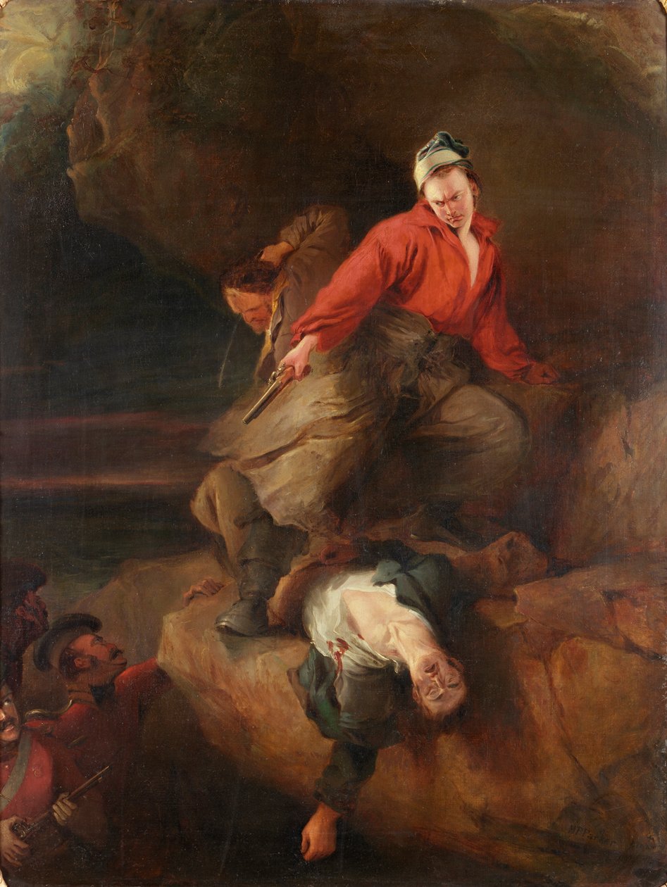 Smuglere angrepet, 1827 av Henry Perlee Parker