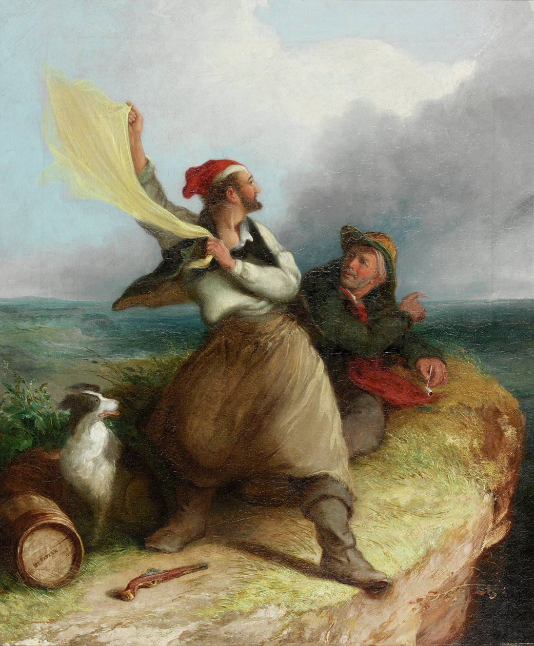 Smuglere på utkikk, 1850 av Henry Perlee Parker