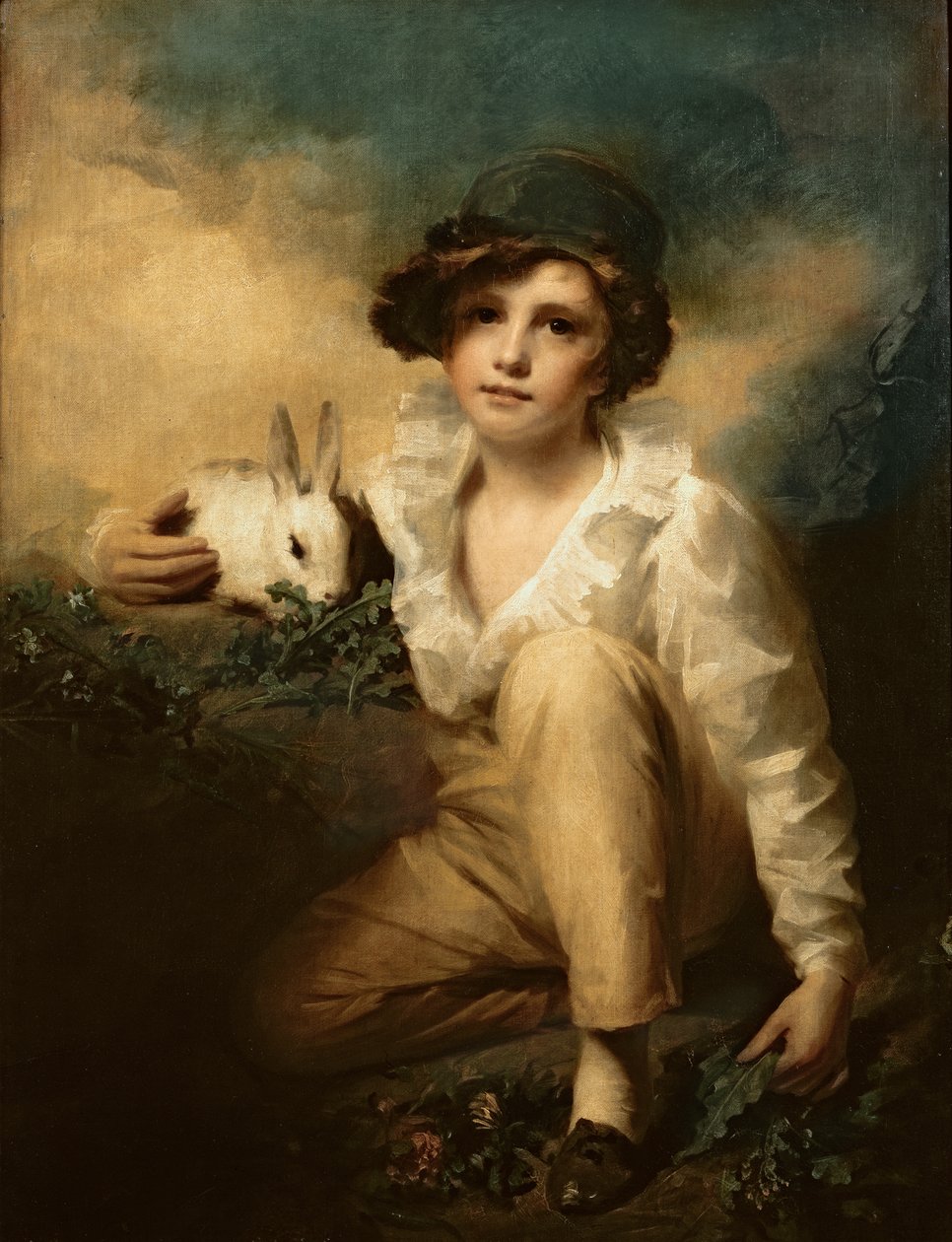Gutt og kanin, ca. 1814 av Henry Raeburn
