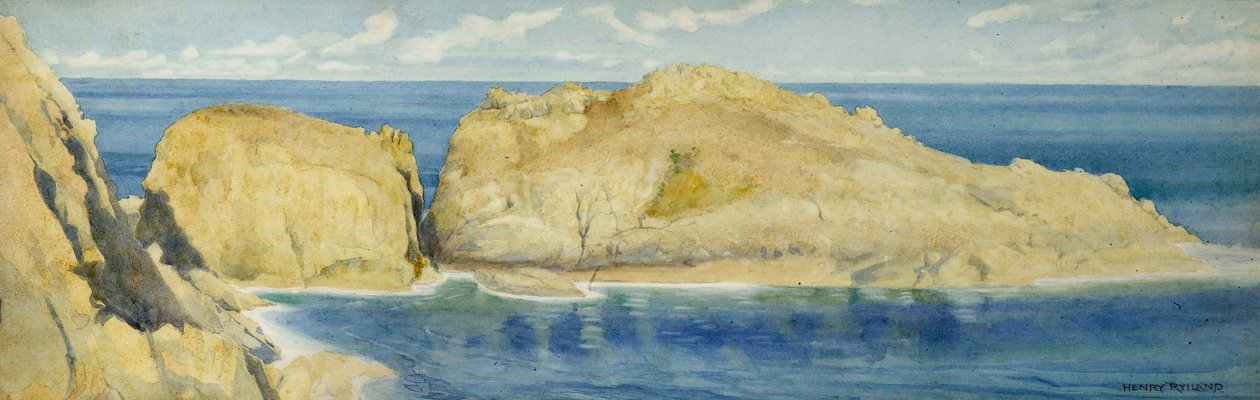 Moie de la Brenière Rocks, Sark, ca. 1900 av Henry Ryland