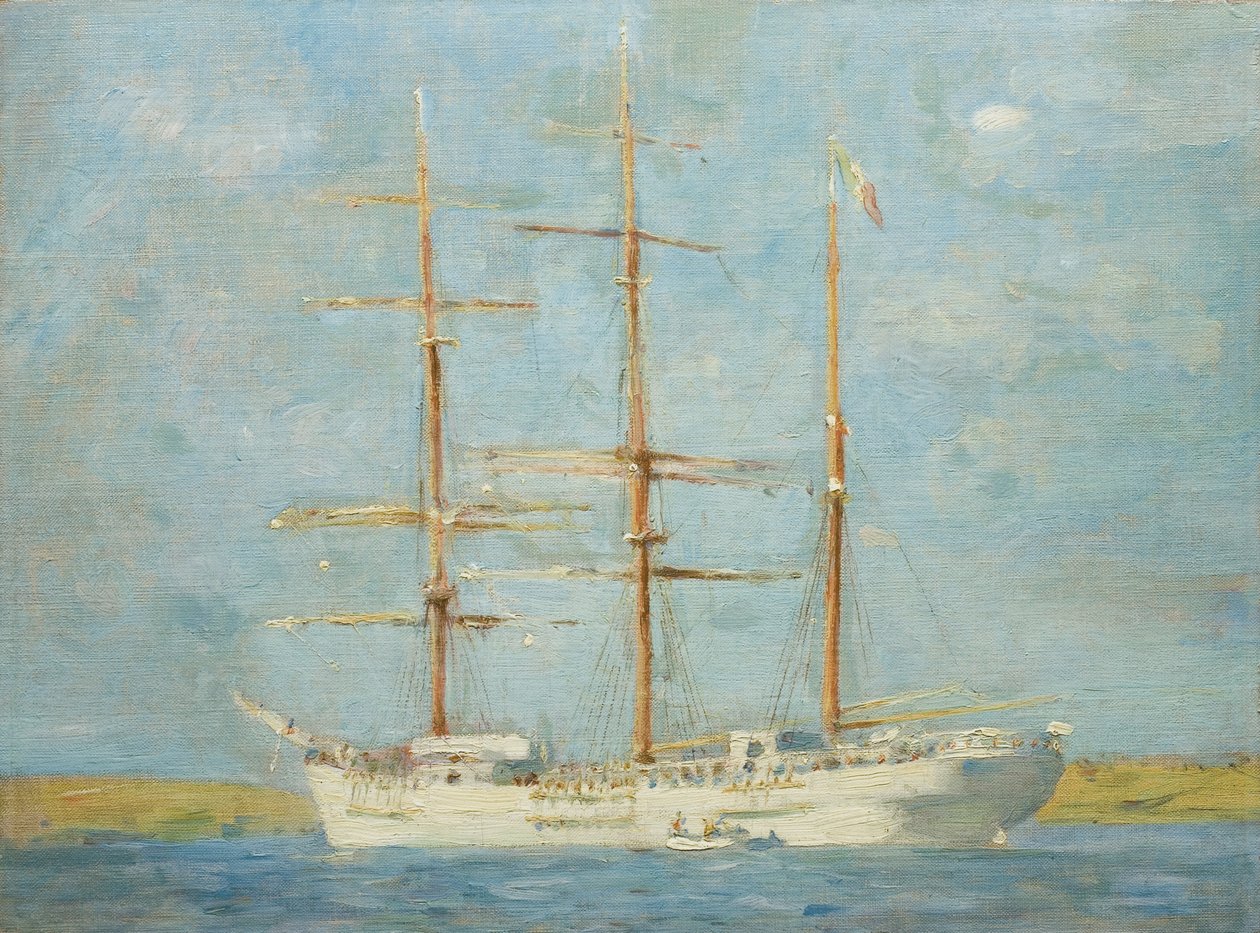 Hvit båt av Henry Scott Tuke