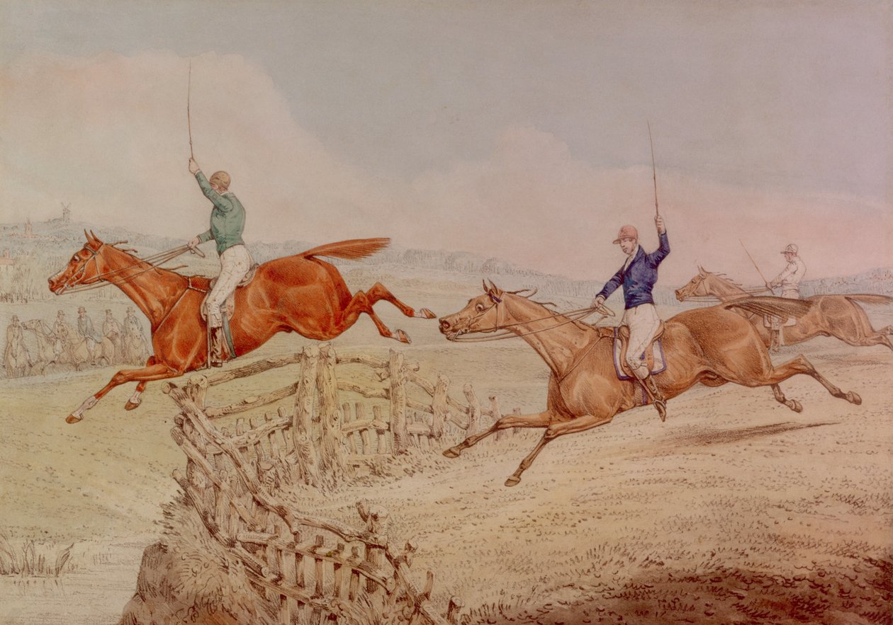 Hoppe et gjerde av Henry Thomas Alken