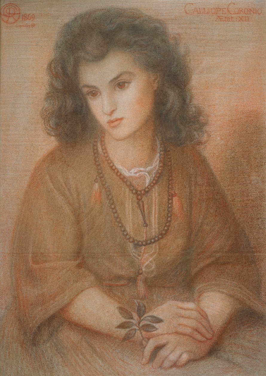 Calliope Coronio, etter Dante Gabriel Rossetti, 1869 (pastell på papir) av Henry Treffry Dunn