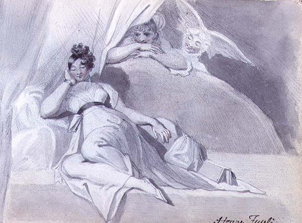 Titanias drøm, ca. 1809-13 (blyant og vask) av Johann Heinrich Füssli