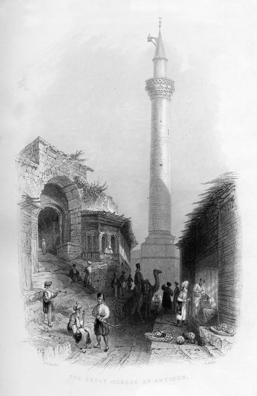 Den store moskeen i Antiokia, Tyrkia, 1841. av Henry Adlard