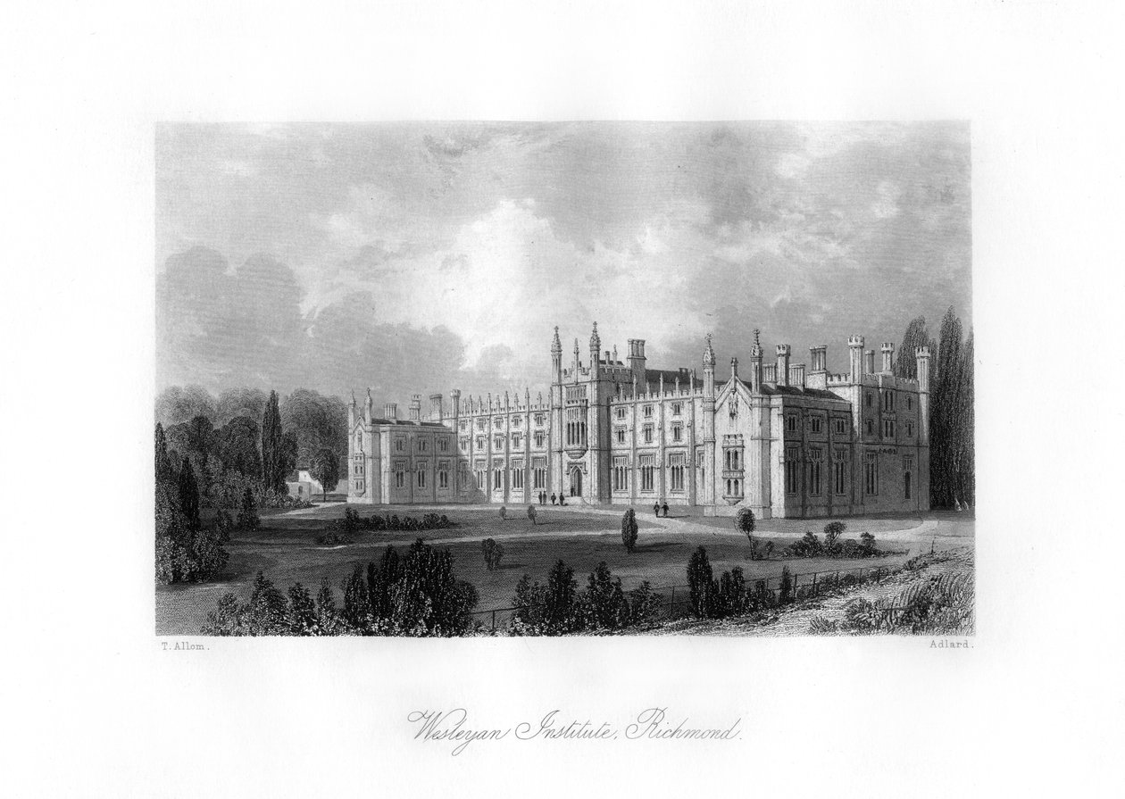 Wesleyan Institute, Richmond, 1800-tallet. av Henry Adlard