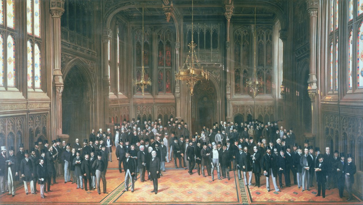 Medlemmenes lobby, Houses of Parliament, 1872-73 av Henry Barraud