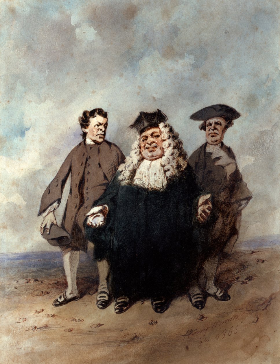 Dommeren og saksøkerne, 1866. av Henry Bonaventure Monnier