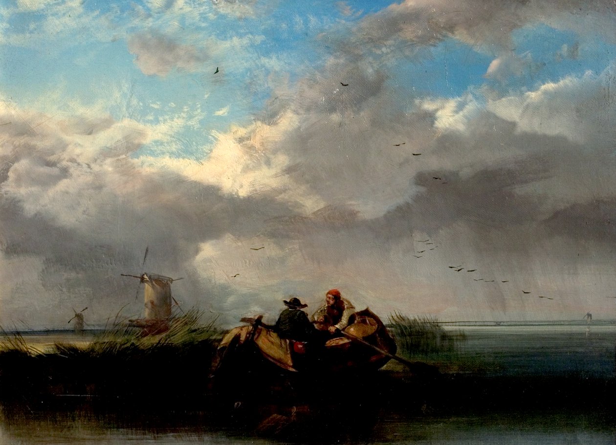 Norfolk Broads med båter av Henry Bright