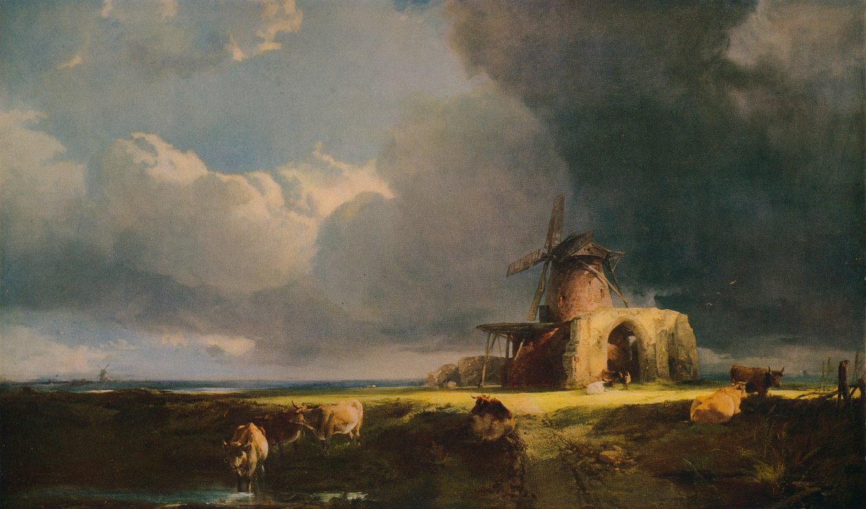 St. Benets Abbey, på Bure, c1854 av Henry Bright