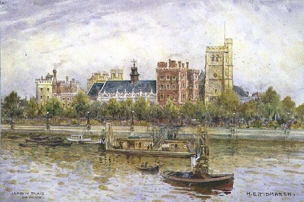 Lambeth Palace og kirke av Henry Edward Tidmarsh