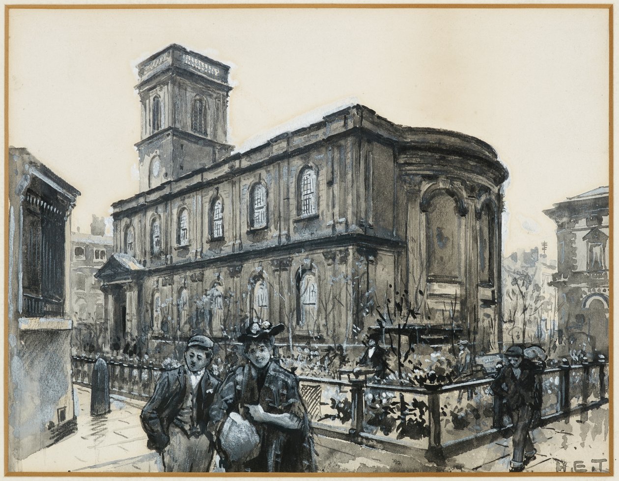 St. Anns kirke fra Alley av Henry Edward Tidmarsh