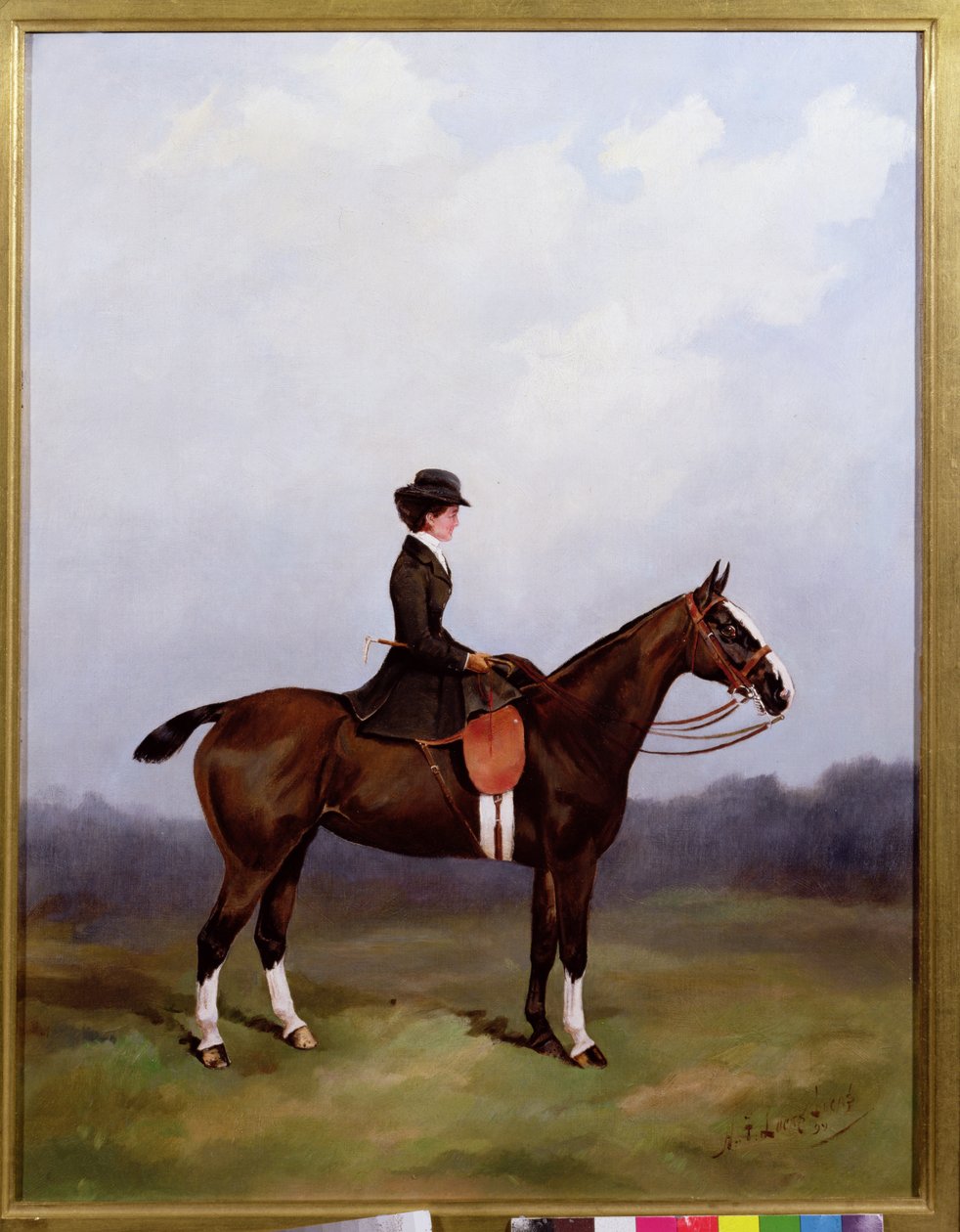 Lady Riding Side-sadel av Henry Frederick Lucas Lucas