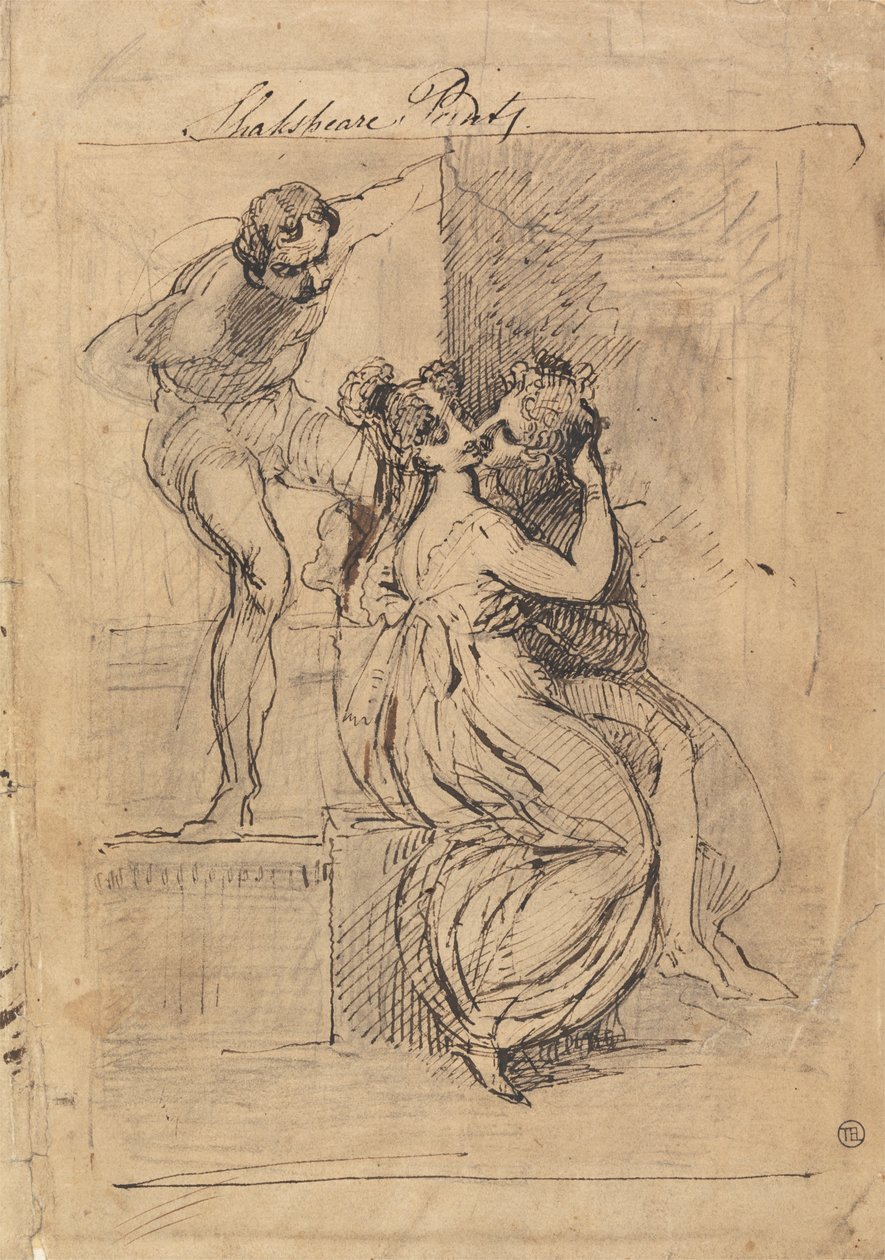 Figur lener seg over trapper av Johann Heinrich Füssli