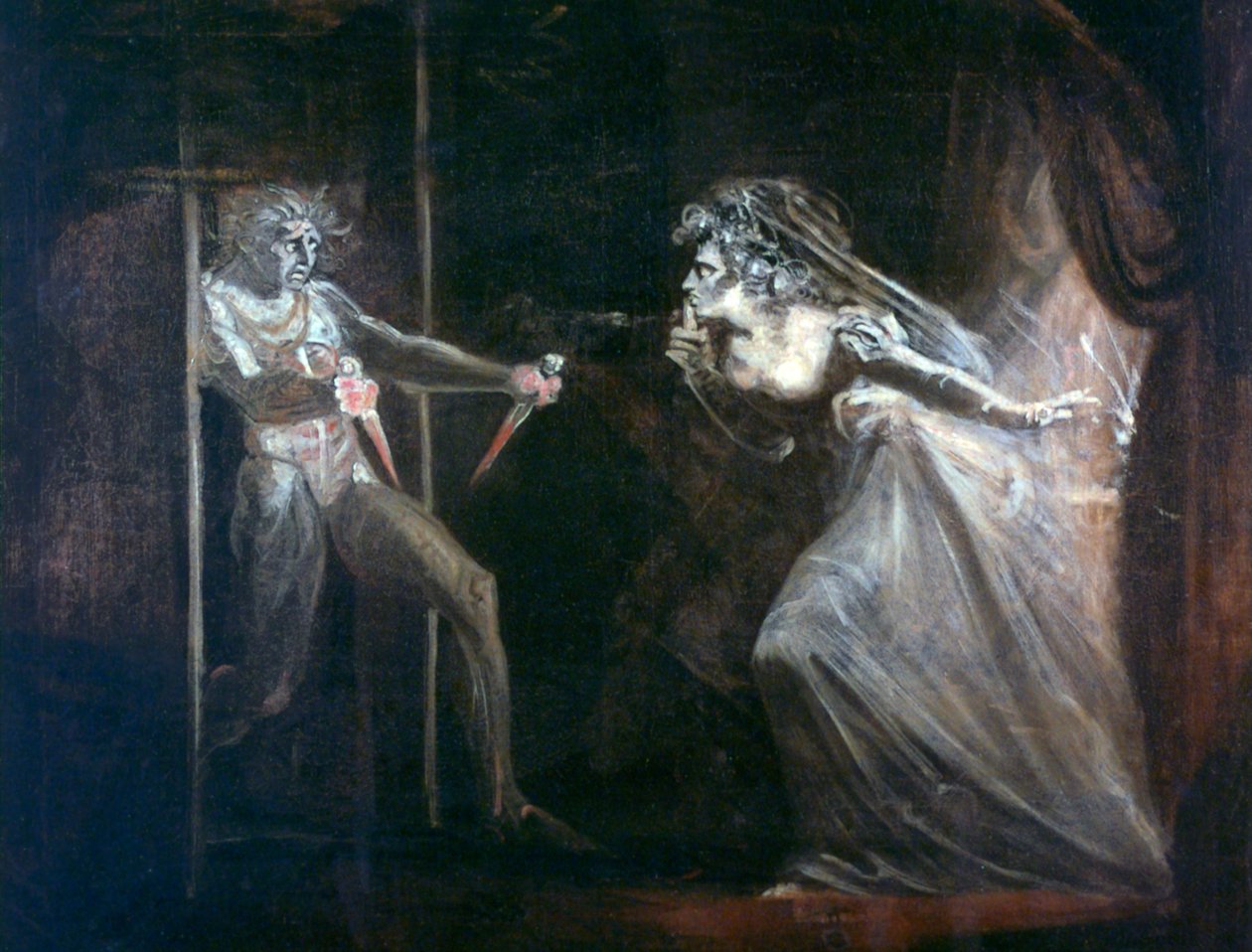Lady Macbeth Seizing the Daggers, utstilt 1812 av Johann Heinrich Füssli