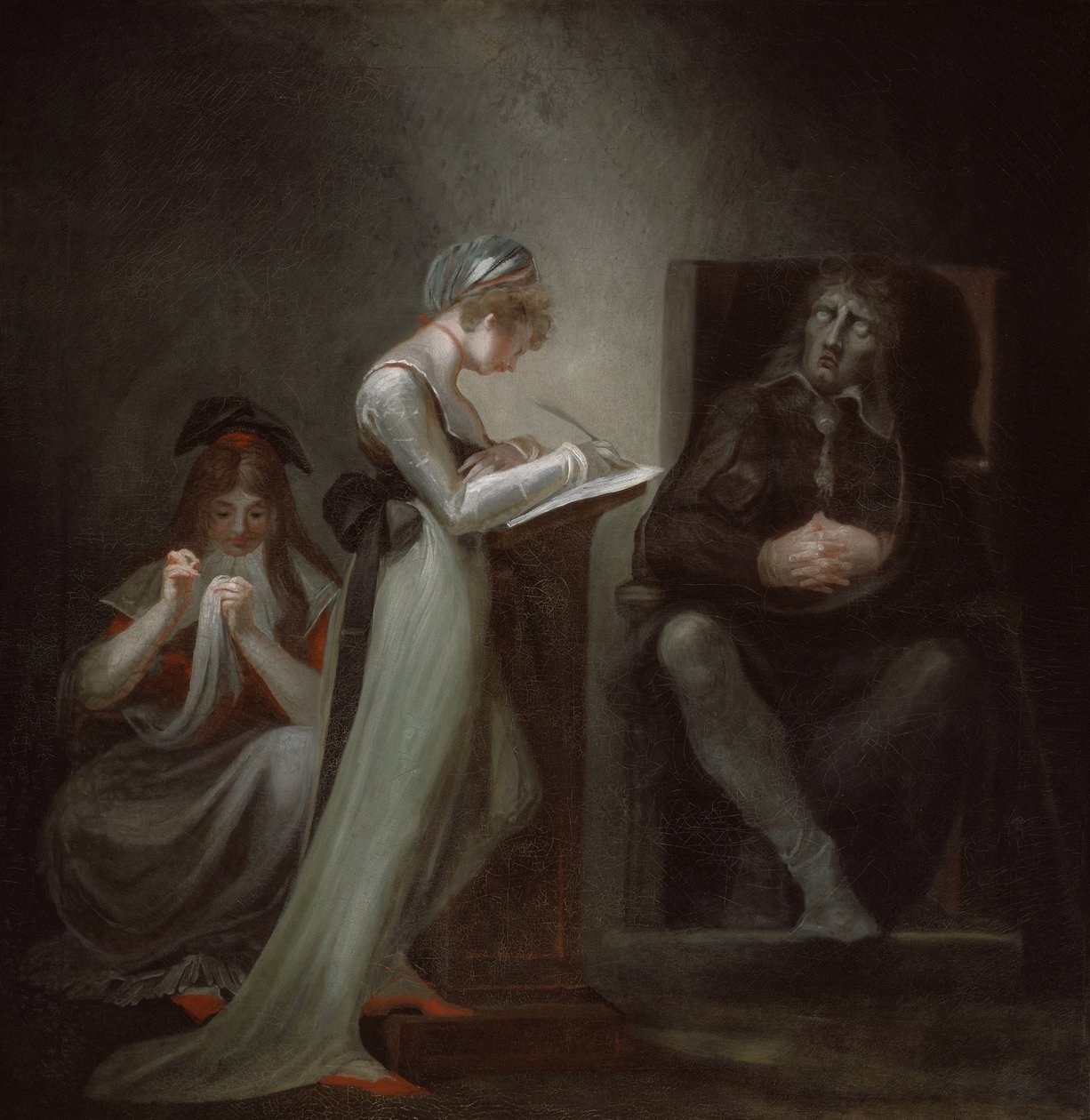 Milton dikterer til sin datter, 1794 av Johann Heinrich Füssli