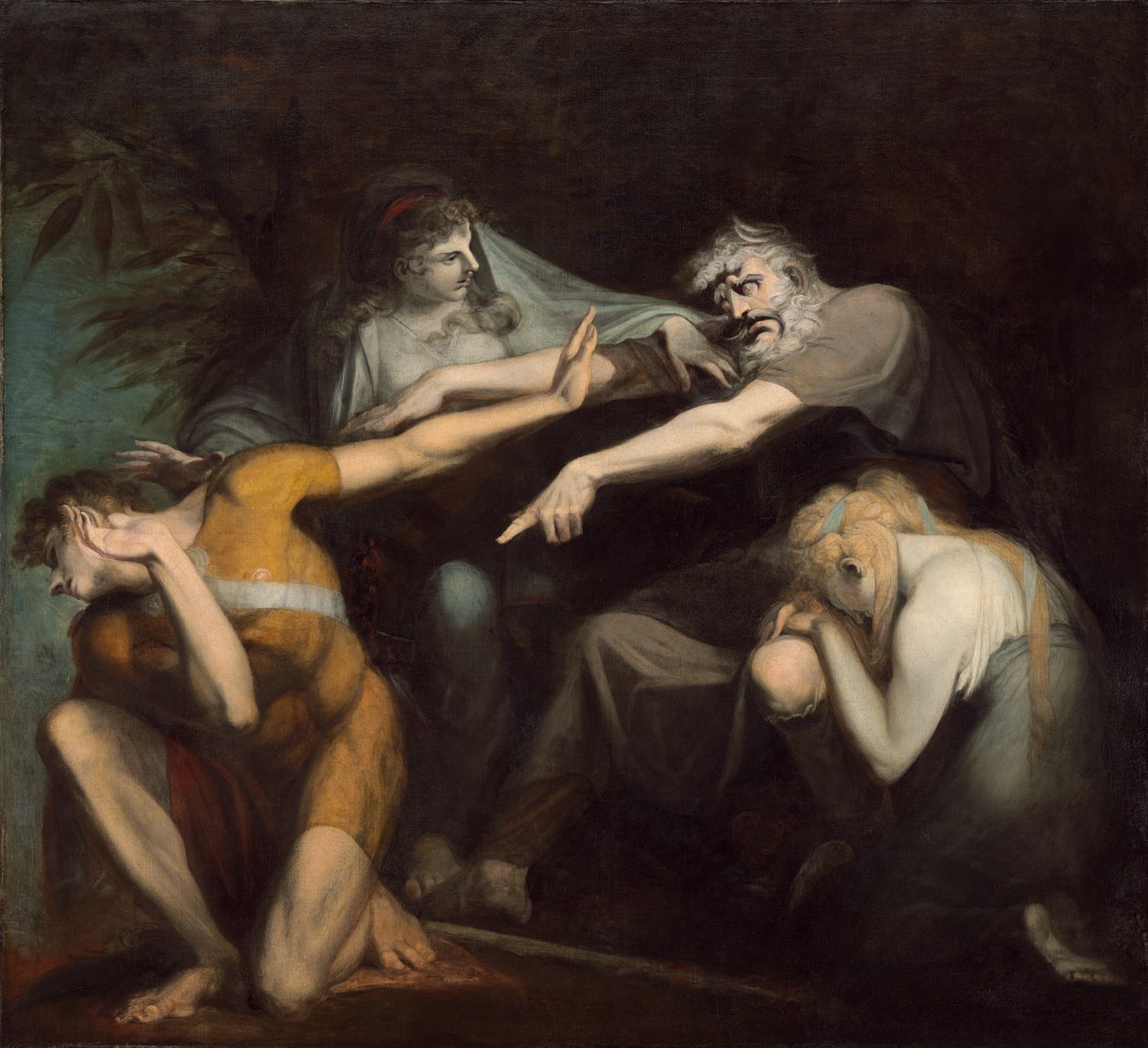 Ødipus forbanner sønnen Polynices av Johann Heinrich Füssli