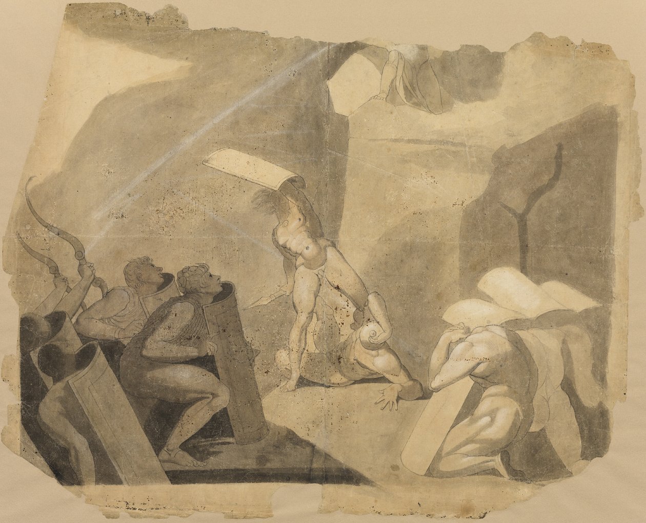 Titans stormer Mount Olympus av Johann Heinrich Füssli