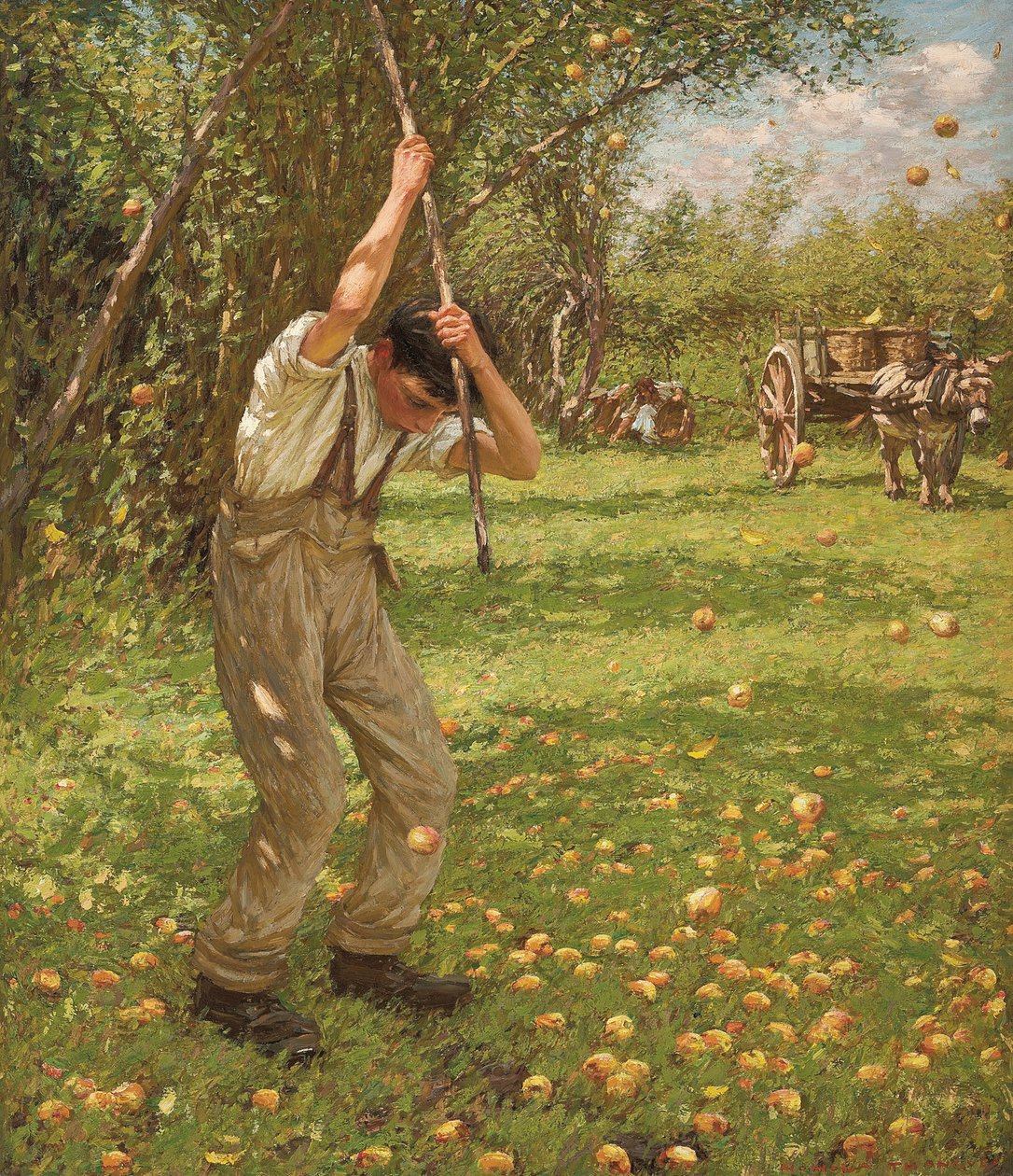 Risting ned cider epler av Henry Herbert La Thangue