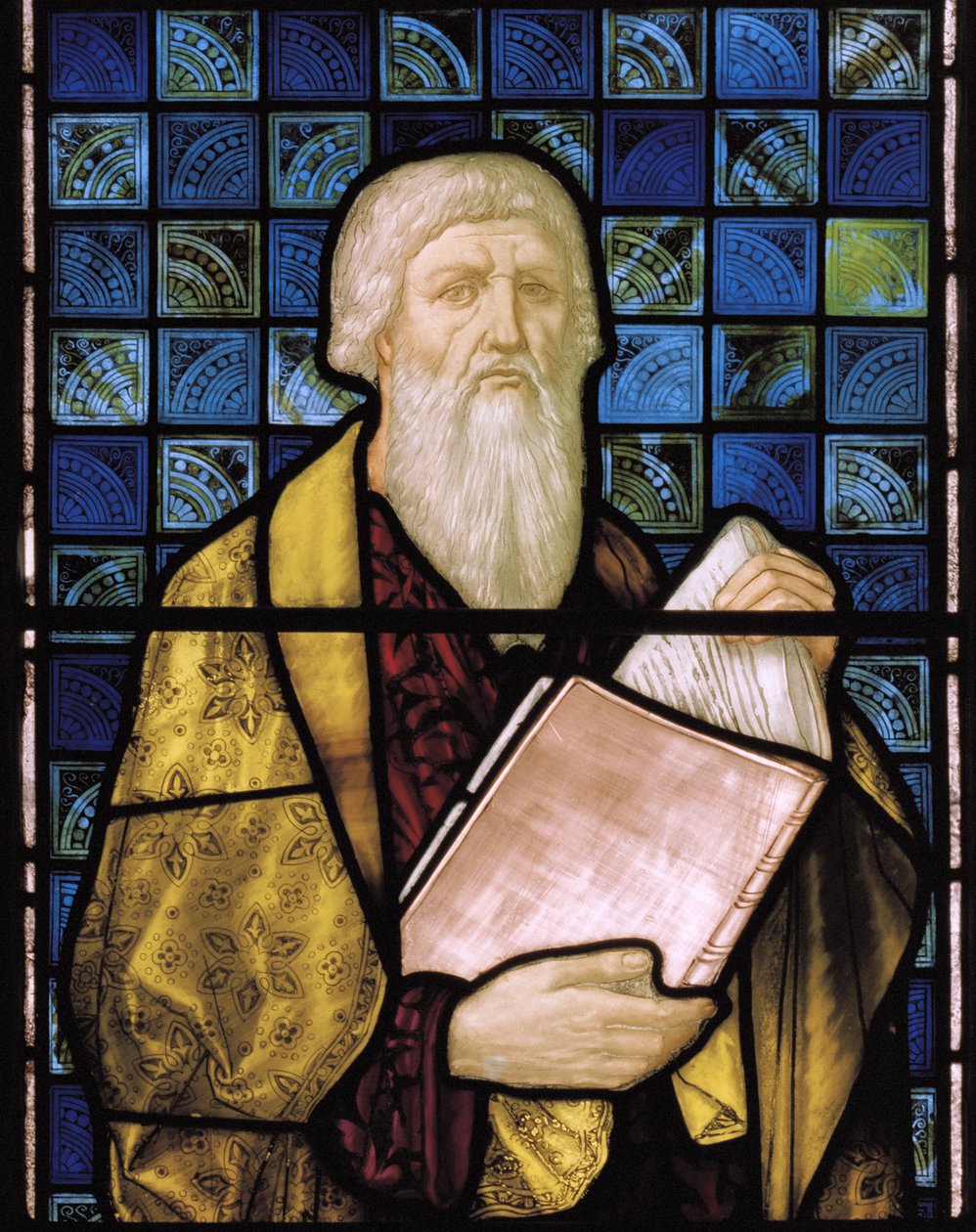 Jesaja, 1879 (farget glass) av Henry Holiday