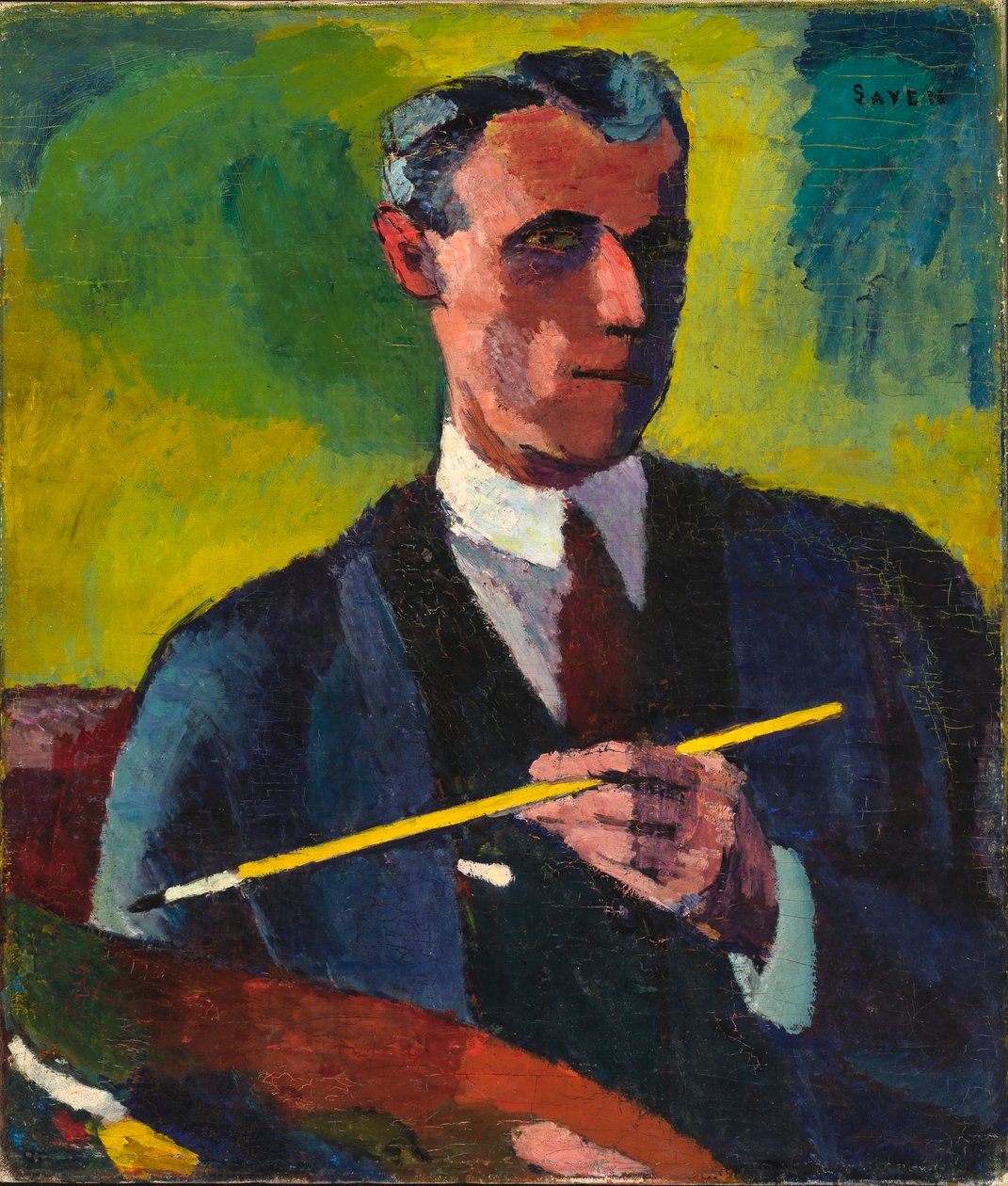 Selvportrett, 1910-1913. av Henry Lyman Saÿen