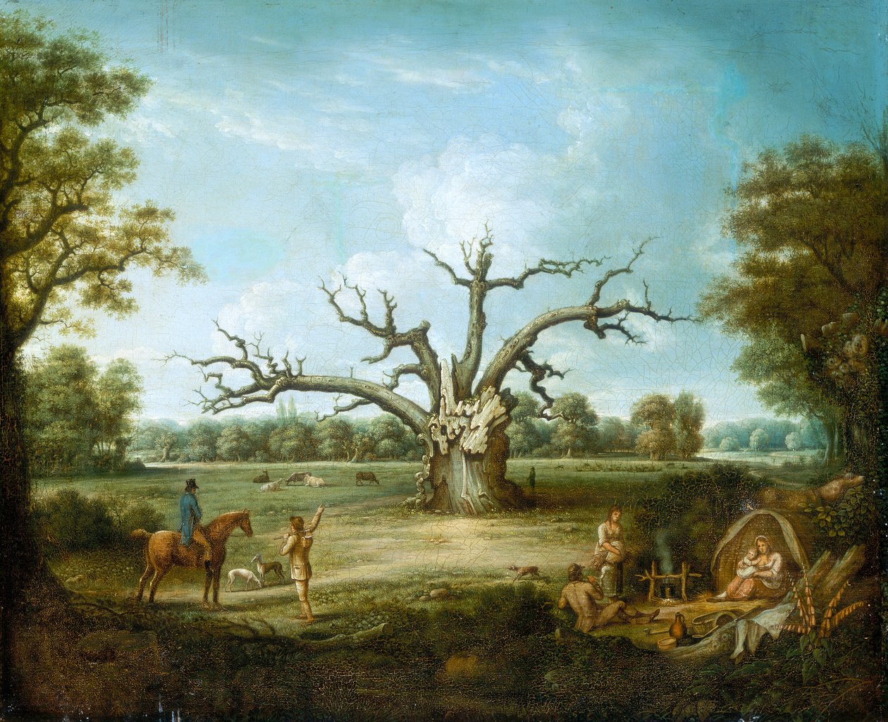 'The Fairlop Oak, Hainault Forest', 1816. av Henry Milbourne