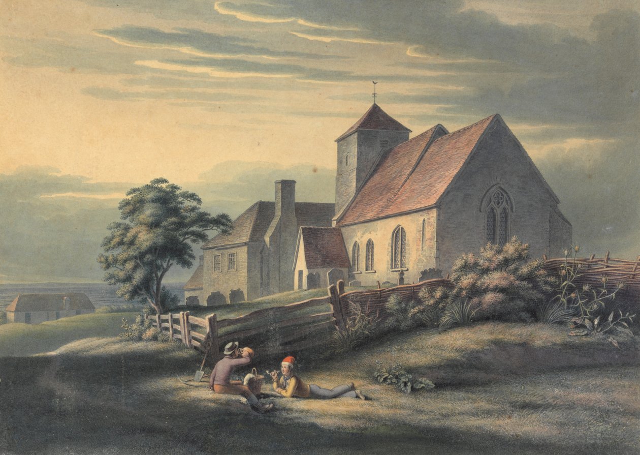 Malm kirke og hus av Henry Morton