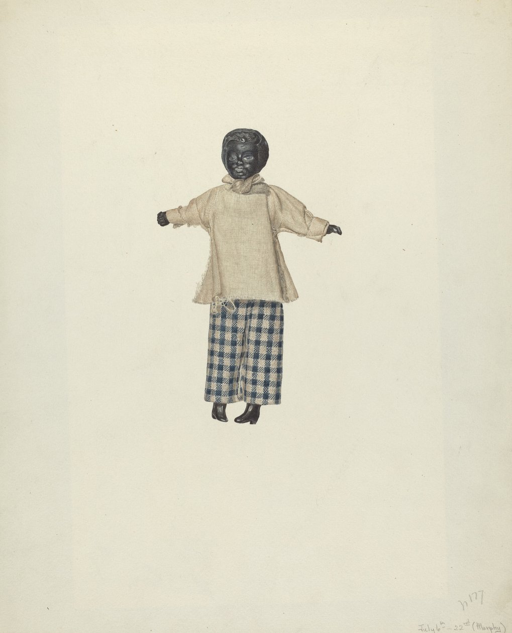 Kinahodet svart dukke av Henry Murphy