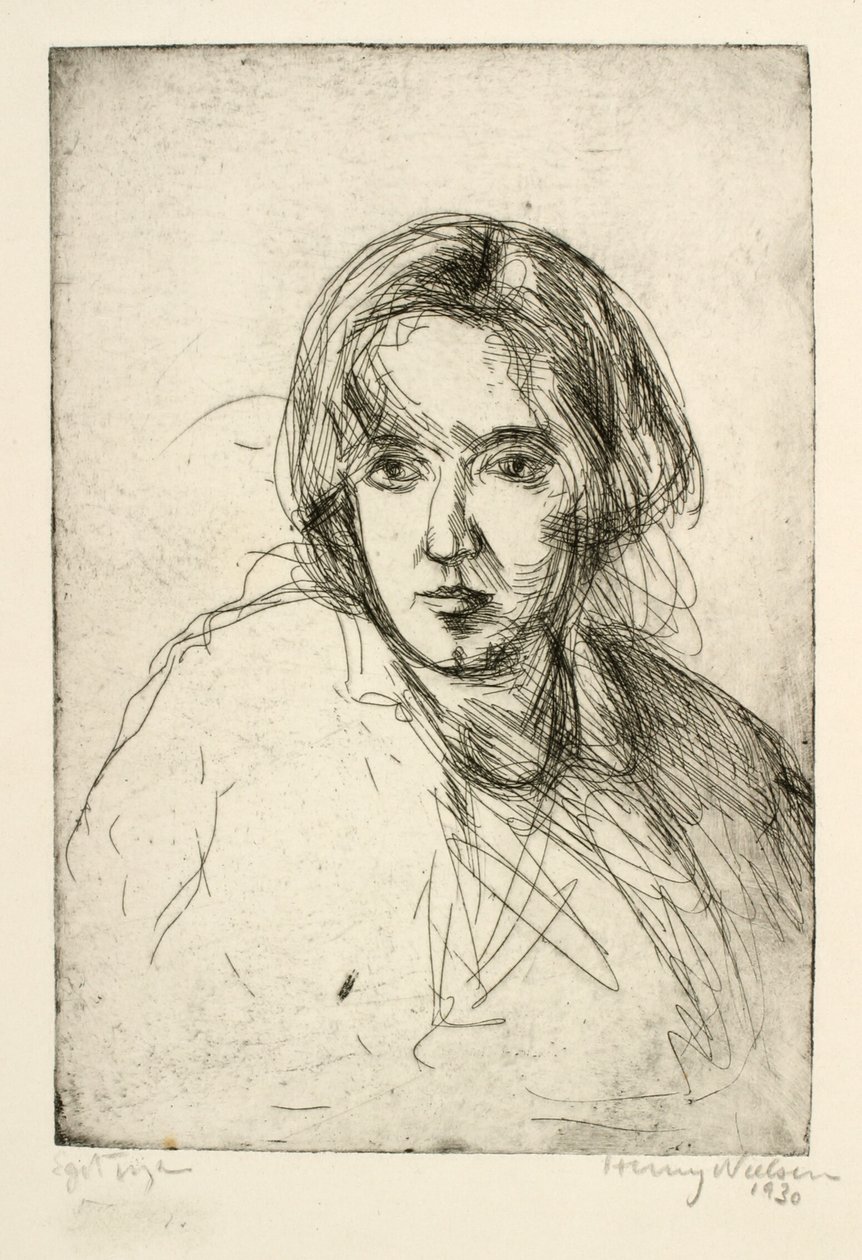 Kvinneportrett av Henry Nielsen