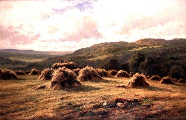 Harvest Time (olje på lerret) av Henry Parker