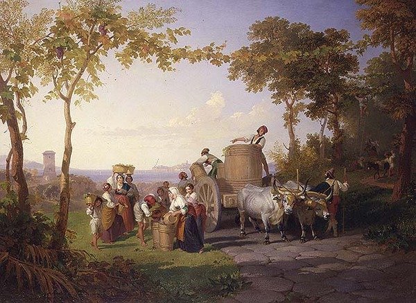 Høsting av vintreet (s.& d. av Henry Penry Williams