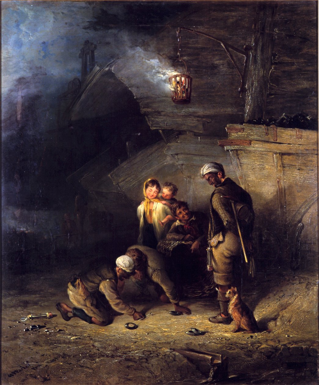 Pitmen spiller på Quoits av Henry Perlee Parker