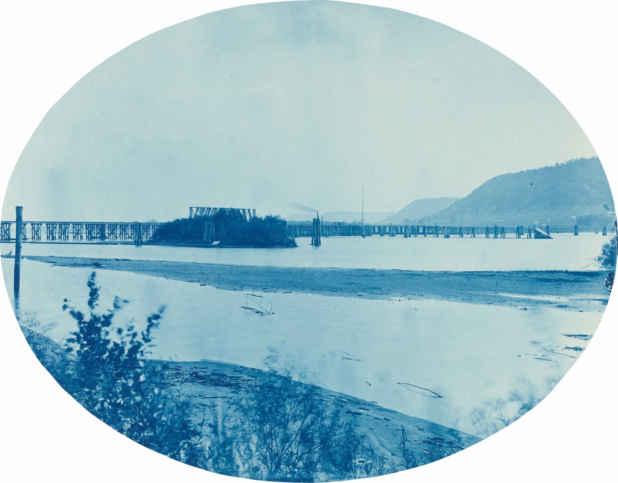 Pontoon Bridge ved Reads Landing, Mn. av Henry Peter Bosse