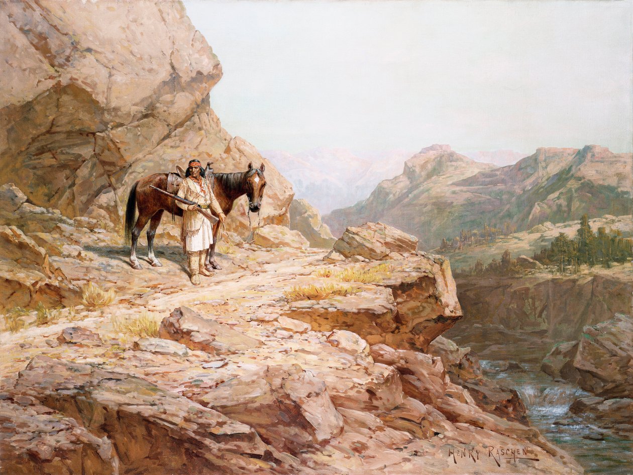 The Look Out (olje på lerret) av Henry Raschen