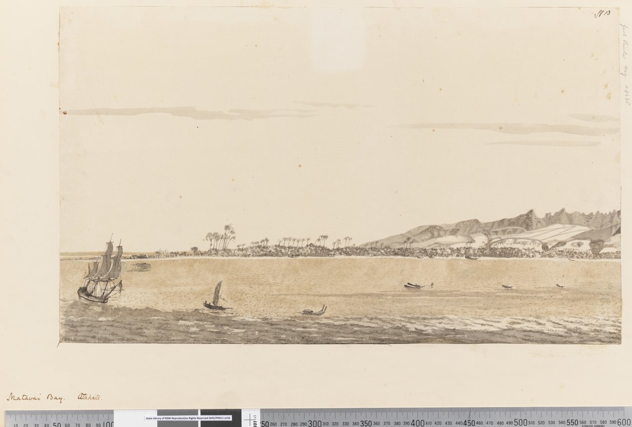 Side 13 Matavai Bay, Otaheite, 1768-75 (wc) av Henry Roberts