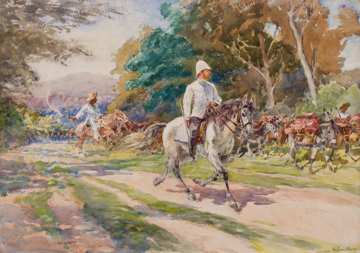 En kolonioffiser, muligens Haiti, ca. 1900 av Henry Sandham