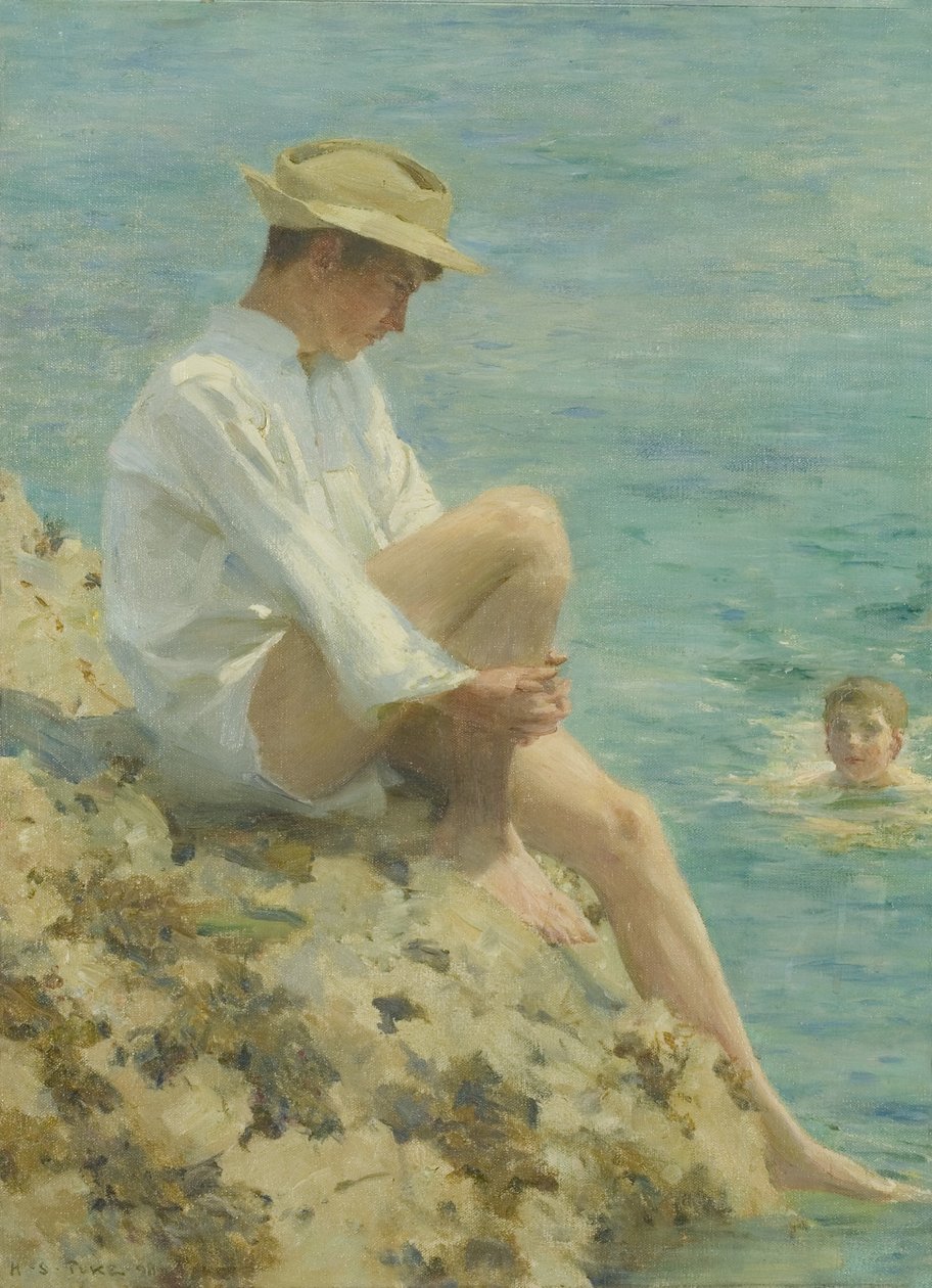 Gutter som bader av Henry Scott Tuke