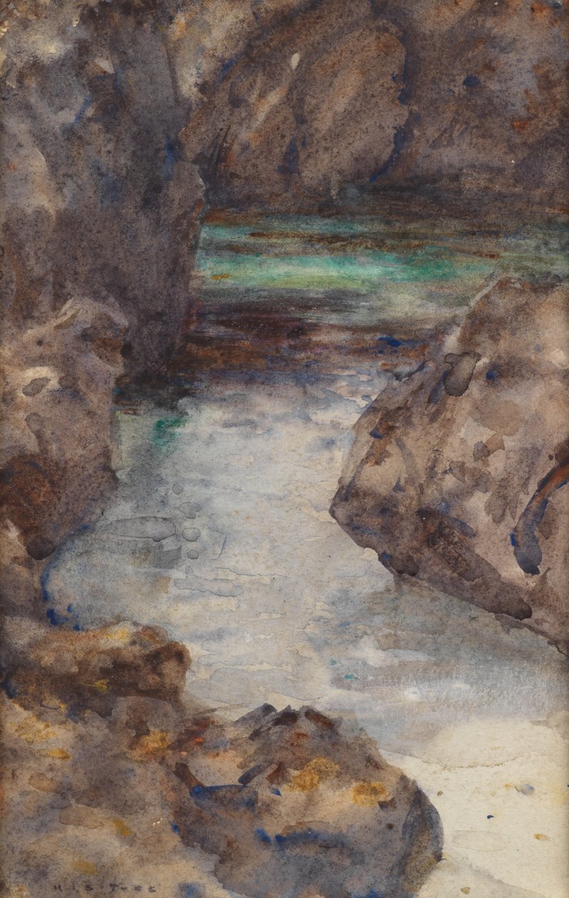 Cove (Akvarell) av Henry Scott Tuke
