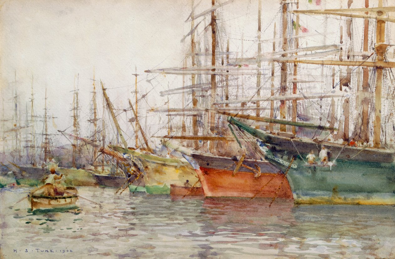 Genova havn, 1904 av Henry Scott Tuke