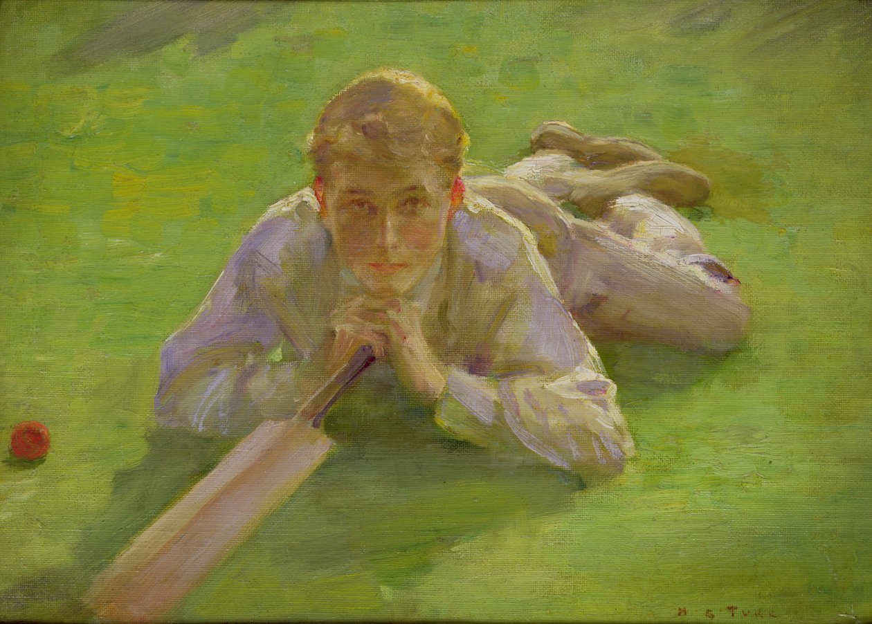 Henry Allen i Cricketing Whites av Henry Scott Tuke
