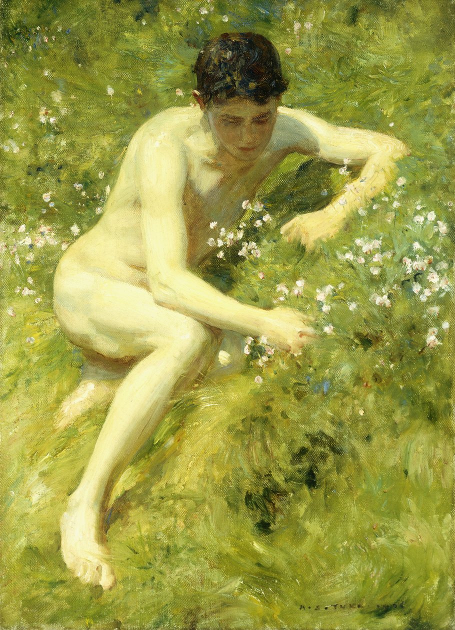 In the Meadow, 1906 av Henry Scott Tuke