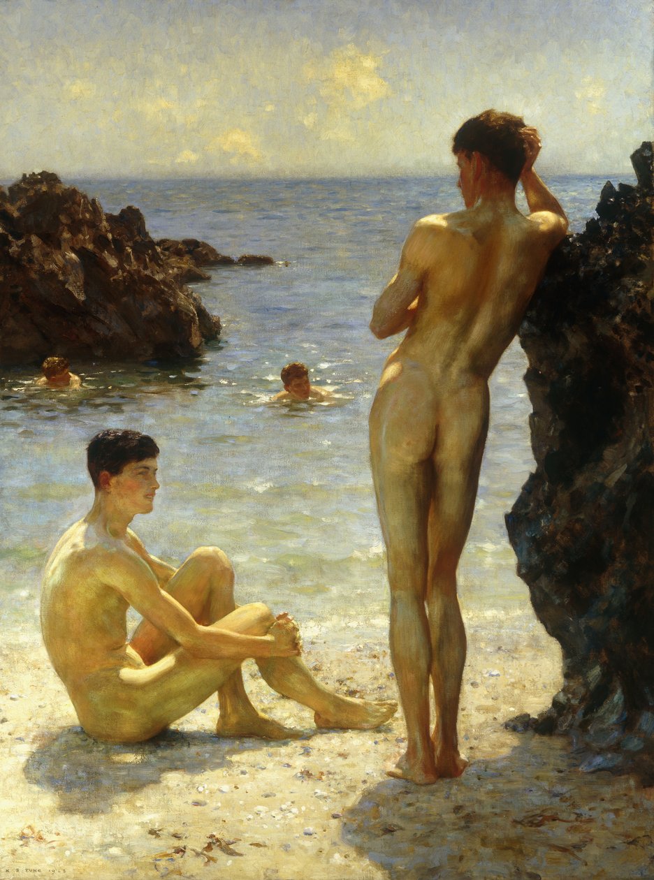 Elskere av solen, 1923 av Henry Scott Tuke