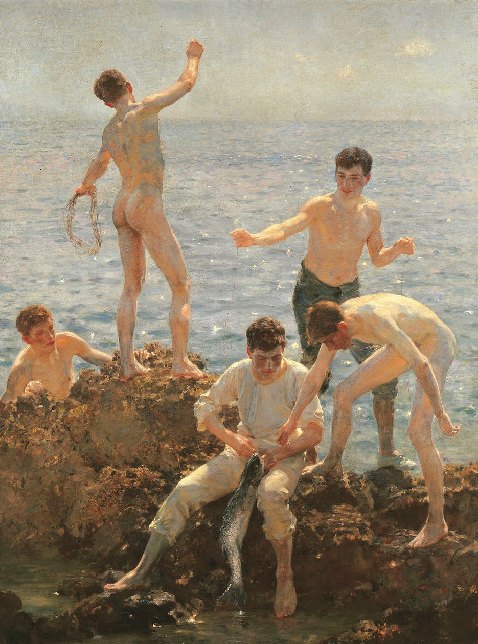 Midtsommermorgen, 1908 av Henry Scott Tuke