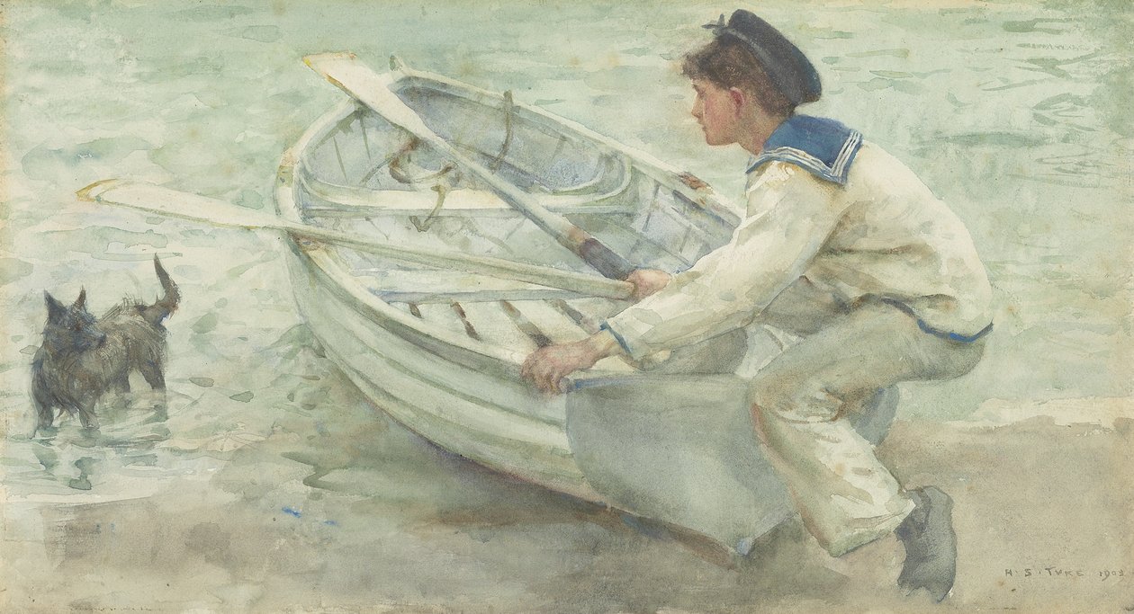Forbereder lansering, 1903 av Henry Scott Tuke