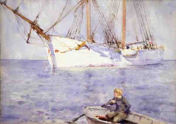 Solnedgangseffekt av Henry Scott Tuke