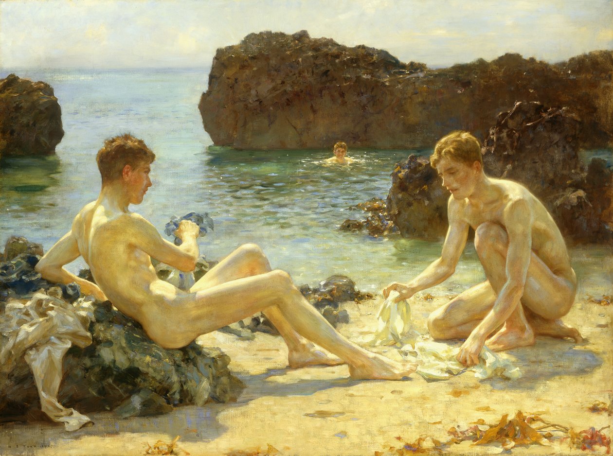 The Sun Bathers, 1927 av Henry Scott Tuke
